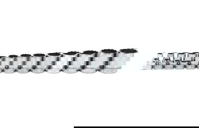 1/4 - 1" Williams 3/8" Dr Shallow Socket Set On Clip Rail 12 Pt 13 Pc- JHWWSB-13RC