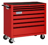 40" Williams Roll Cabinet - 7 Drawer - Red - W40RC7