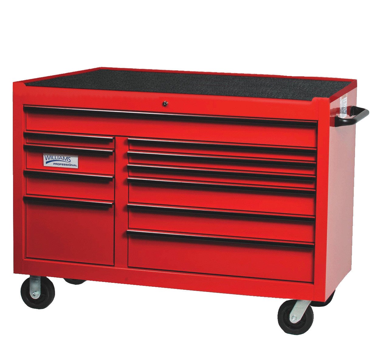 55" Williams Roller Cabinet - 11 Drawer - Red - W55RC11
