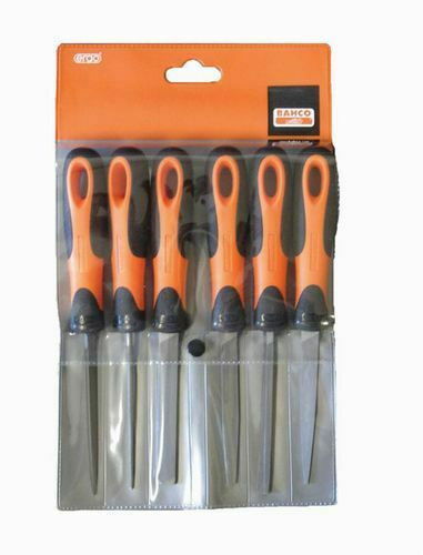 8" Bahco Engineering File Set Ergo Handle 5 Pcs - 1-478-08-1-2