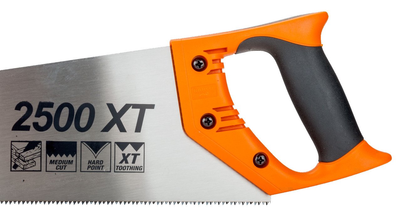 Bahco Plastics, Laminates, Wood, Soft Metals Hardpoint Handsaw for 11/12 TPI 16" - BAH250016XTH