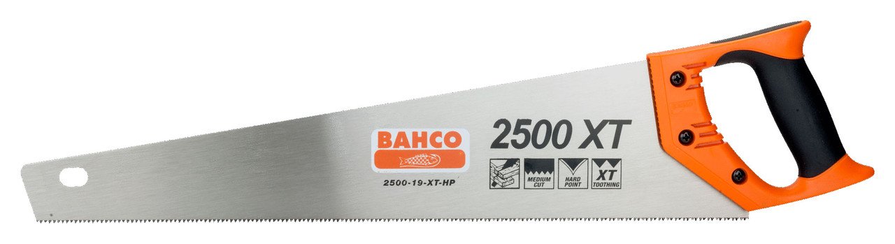 Bahco Plastics, Laminates, Wood, Soft Metals Hardpoint Handsaw for 9/10 TPI 19" - BAH250019XTH