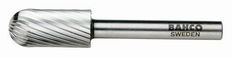 1" Bahco Rotary Burrs Cylindrical Round Nose - Medium Toothing - HSSG-C1225M