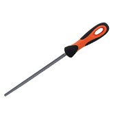 6" Bahco 46 TPI Round Engineering File with Ergo Handle - Second Cut - 1-230-06-2-2
