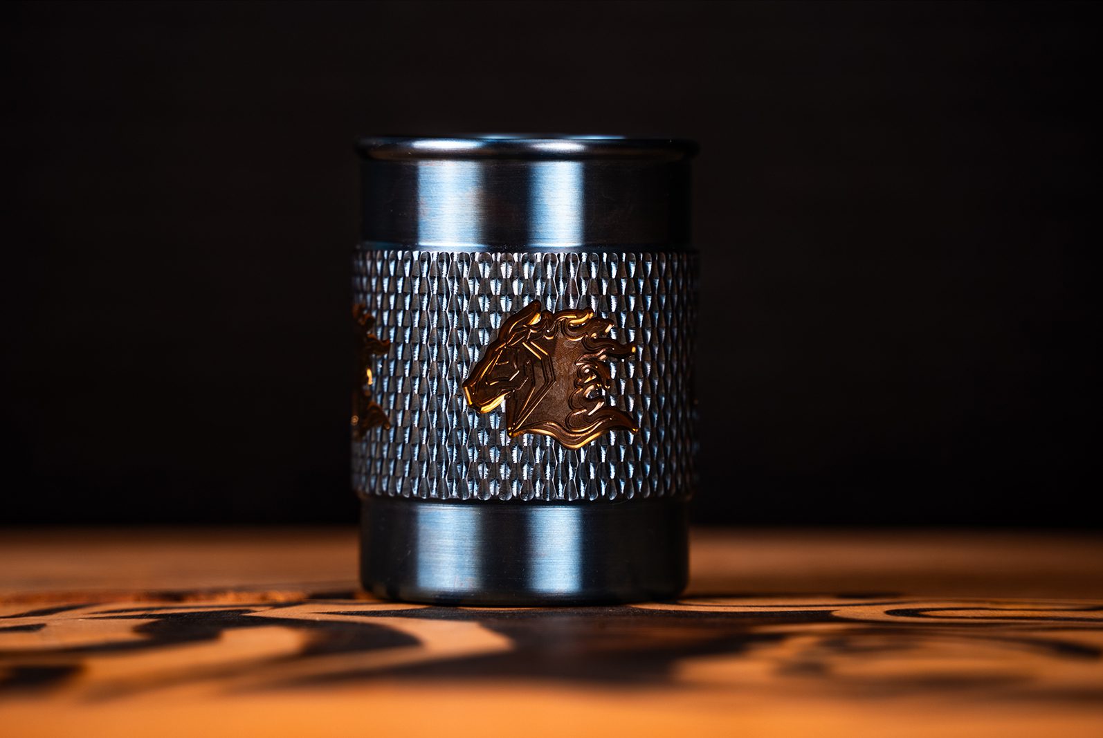 Rick's Special - Rick Hinderer Knives Shot Glass Textured - Titanium Blue/Bronze Rick's Special - Rick Hinderer Knives Shot Glass Textured - Titanium Blue/Bronze