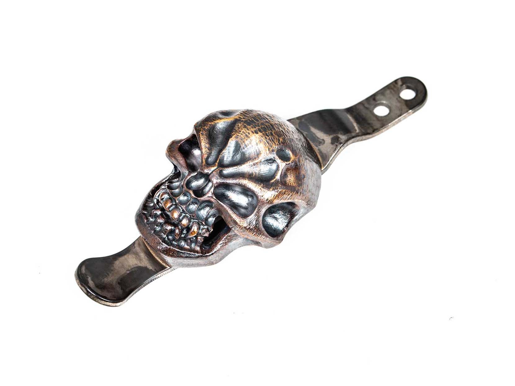 Hinderer Knives/Steel Flame Large Hardness Skull Clip-Bronze Hinderer Knives/Steel Flame Large Hardness Skull Clip-Bronze