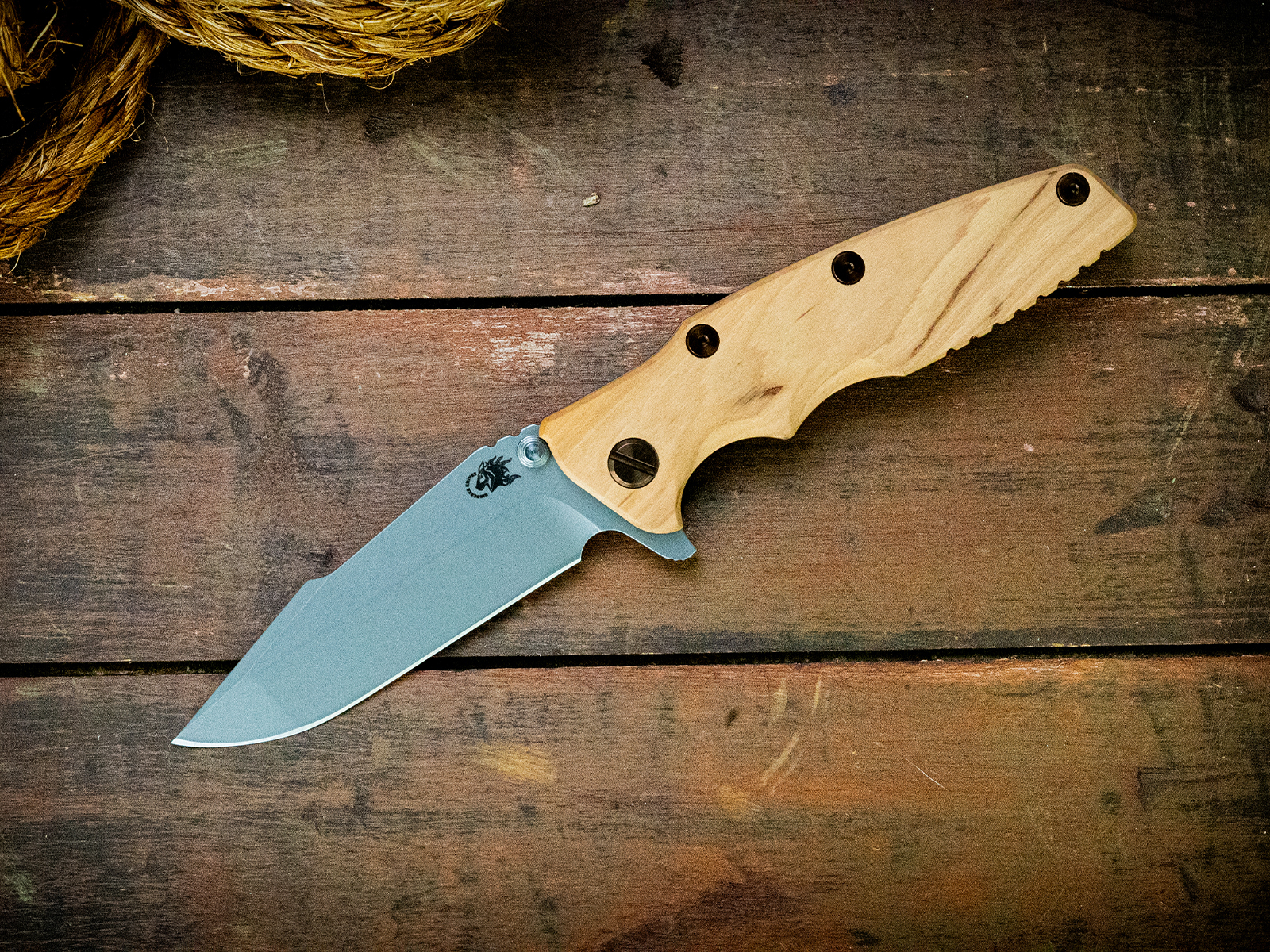 Eklipse-S45VN-Harpoon Spanto-Battle Bronze-American Ironwood-Bronze Ti hardware Eklipse-S45VN-Harpoon Spanto-Battle Bronze-American Ironwood-Bronze Ti hardware