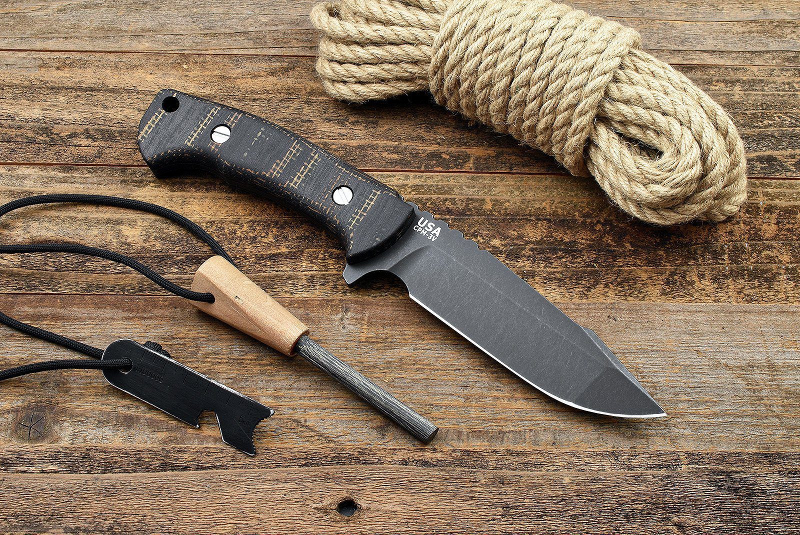The Ranch Harpoon Spanto -Battle Black- Burlap/Black Micarta The Ranch Harpoon Spanto -Battle Black- Burlap/Black Micarta