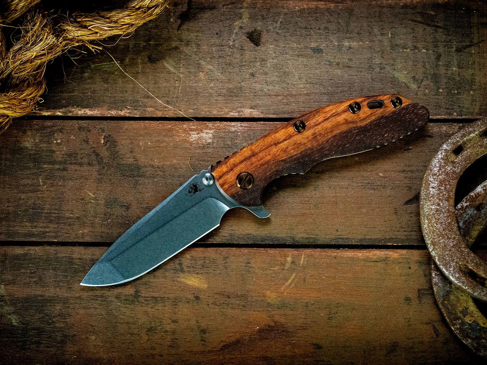 ExpProductCell_XM-18 3.5" Spanto-S45VN-Stonewash Green/Gold-Koa-Bronze Ti Hardware