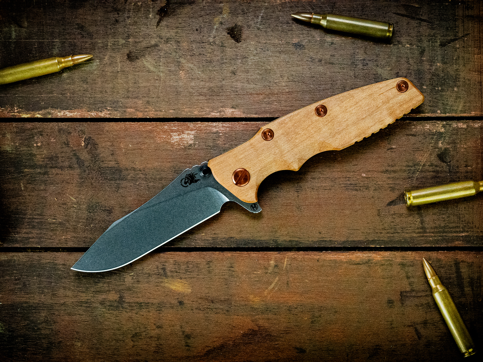 ExpProductCell_Eklipse-S45VN-Slicer Hollow Ground-Stonewash Bronze-Maple-Copper/Black  Nitride Hardware