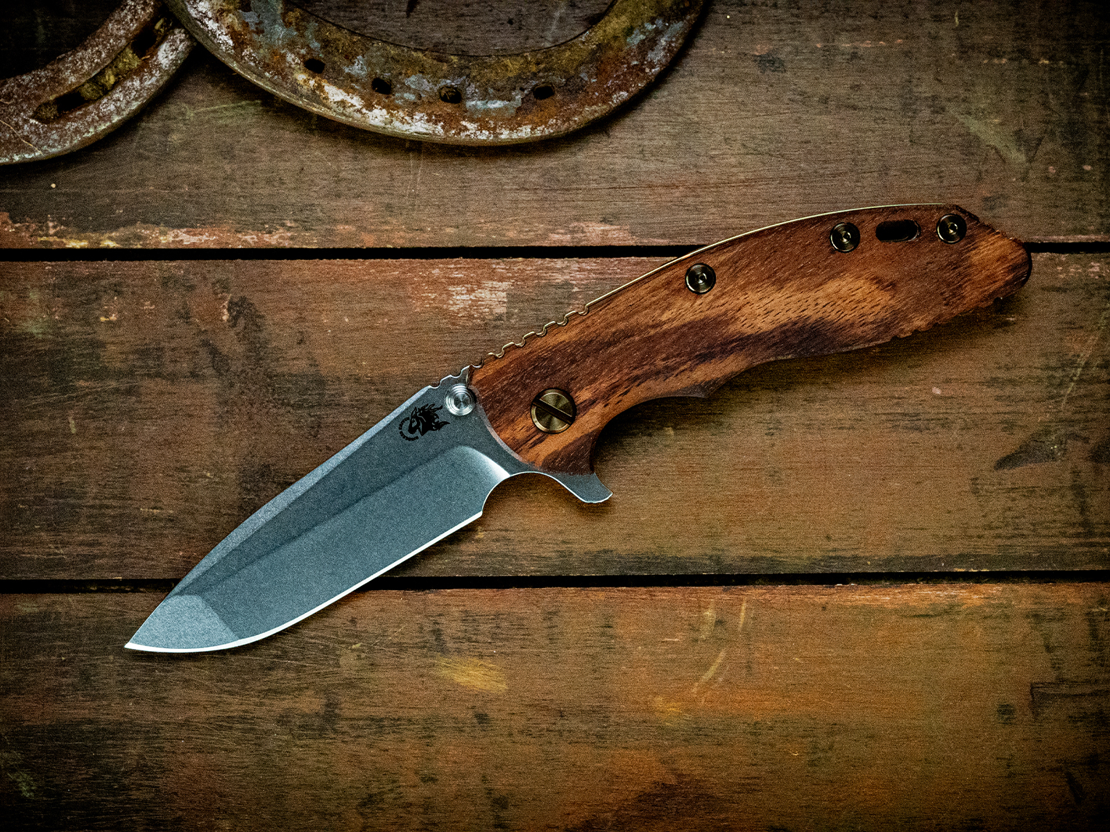 XM-18 3.5" Spanto-S45VN-Stonewash Green/Gold-Koa-Bronze Ti/Orange Aluminum XM-18 3.5" Spanto-S45VN-Stonewash Green/Gold-Koa-Bronze Ti/Orange Aluminum