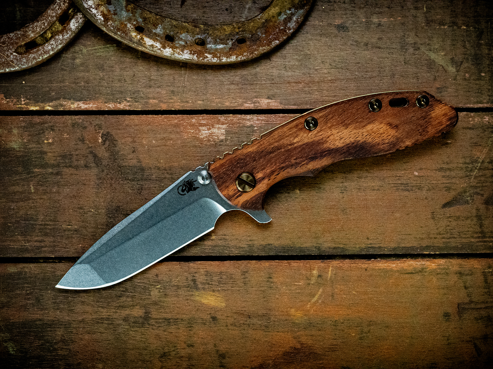 ExpProductCell_XM-18 3.5" Spanto-S45VN-Stonewash Green/Gold-Koa-Bronze Ti/Orange Aluminum