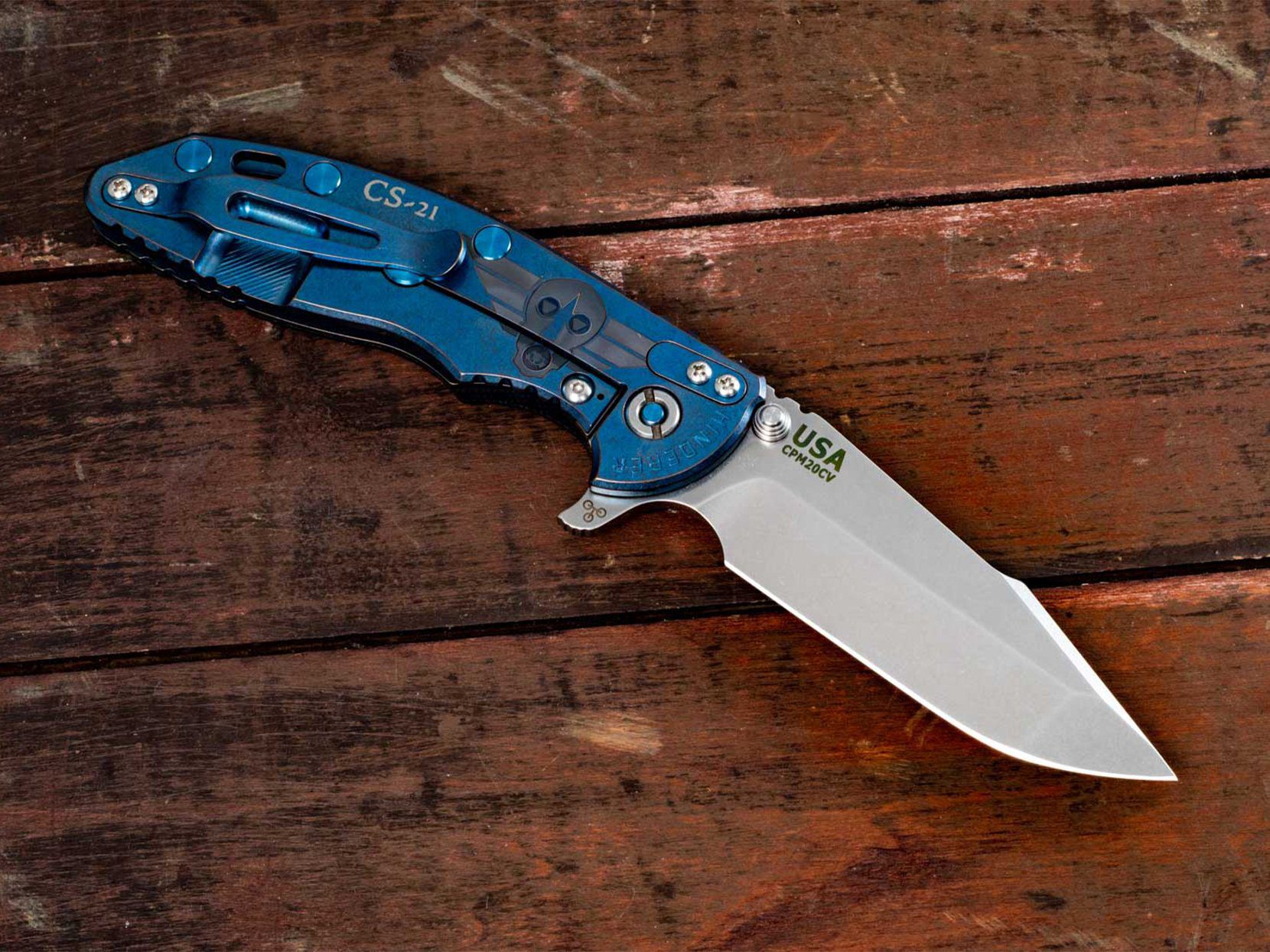 XM-18 3.5"-Skinny Harpoon Spanto-Containment Series-Stonewash-Stonewash Blue/Silver-Black G10 XM-18 3.5"-Skinny Harpoon Spanto-Containment Series-Stonewash-Stonewash Blue/Silver-Black G10