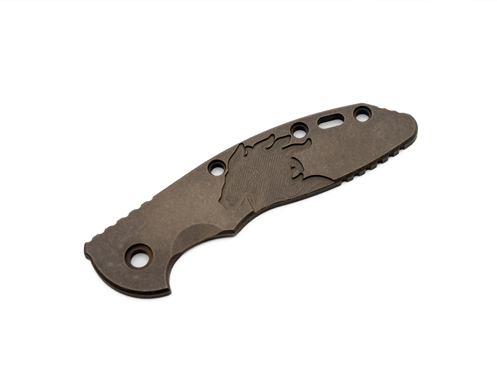 3.5" XM18 Titanium Scale-Milled Horse Head Logo-Smooth-Battle Bronze 3.5" XM18 Titanium Scale-Milled Horse Head Logo-Smooth-Battle Bronze