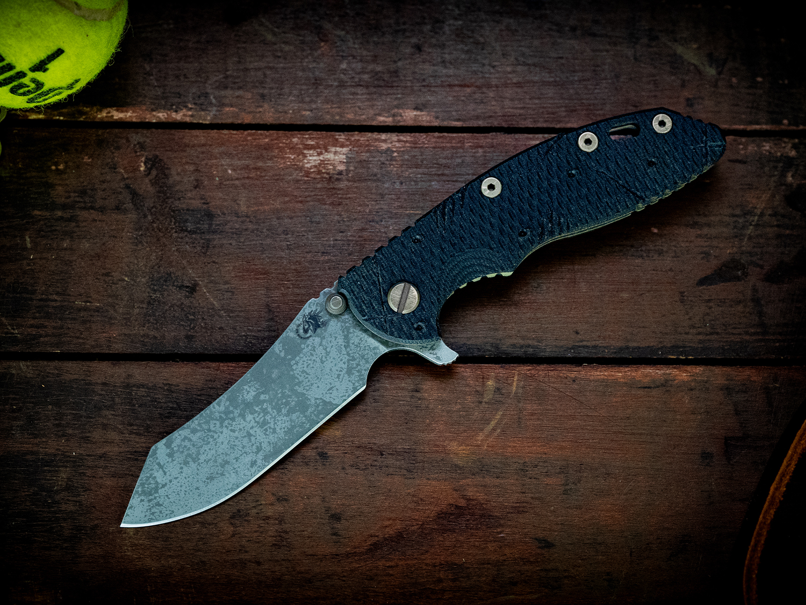 XM-18 3.5" Skinner-S45VN-Battle Hound-24 Green-Textured Black Micarta