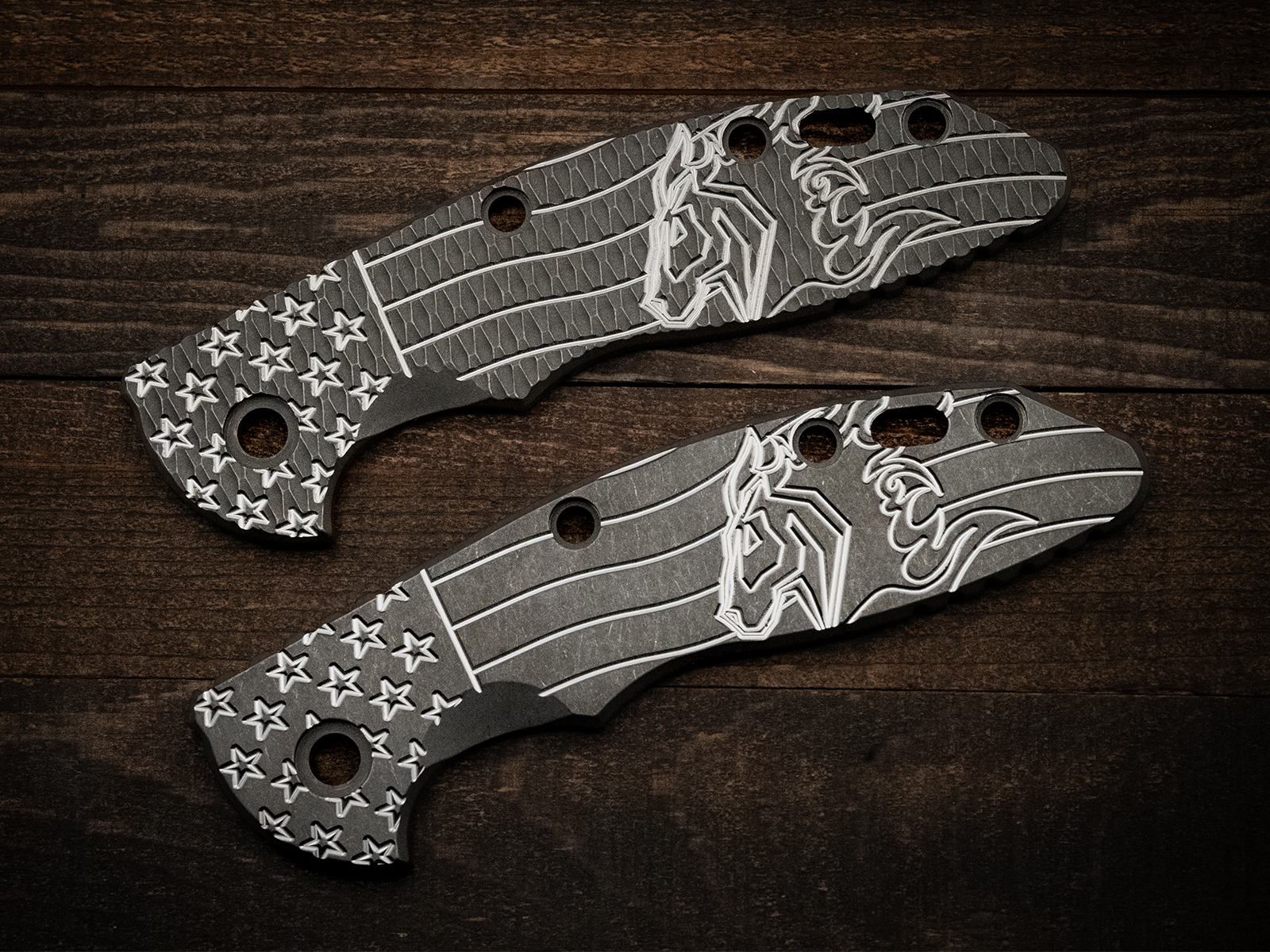 3.5" XM18 Titanium Scale-Working Finish-Stars and Stripes-Make It Your Own 3.5" XM18 Titanium Scale-Working Finish-Stars and Stripes-Make It Your Own