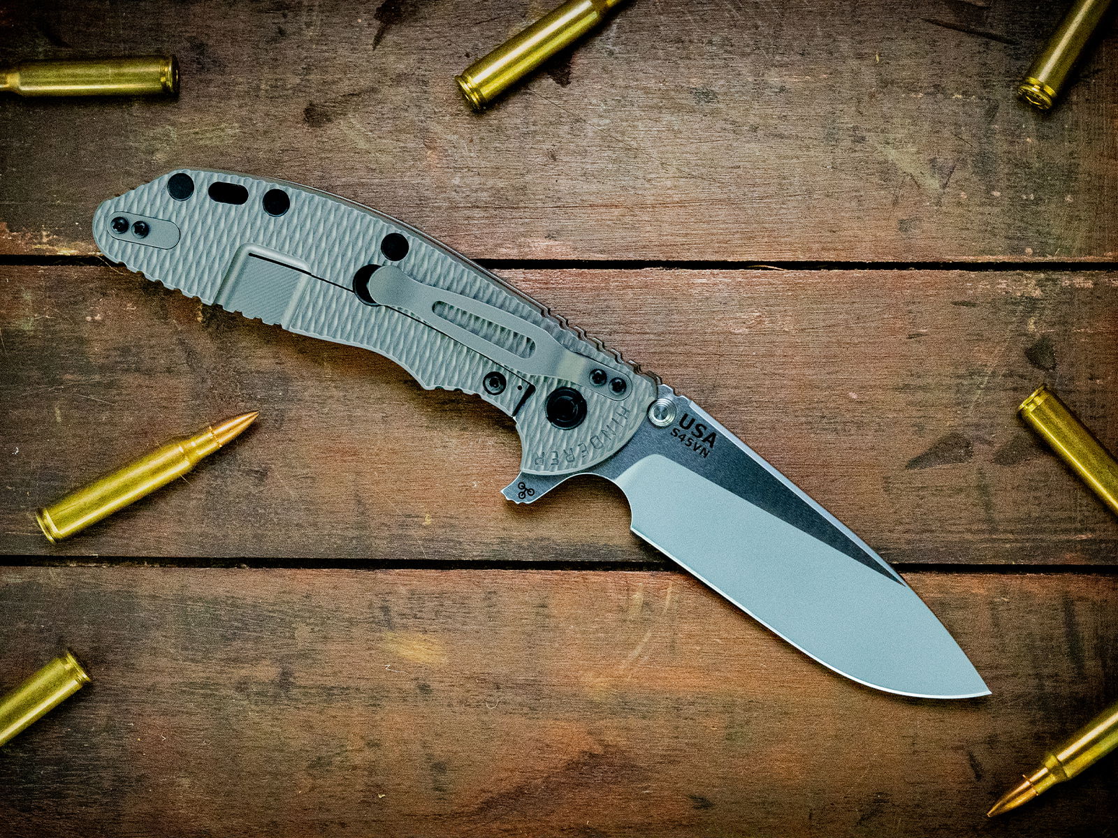 XM-24-S45VN-Slicer-Hollow Ground-Bead Blast Two Tone-Arctic Storm