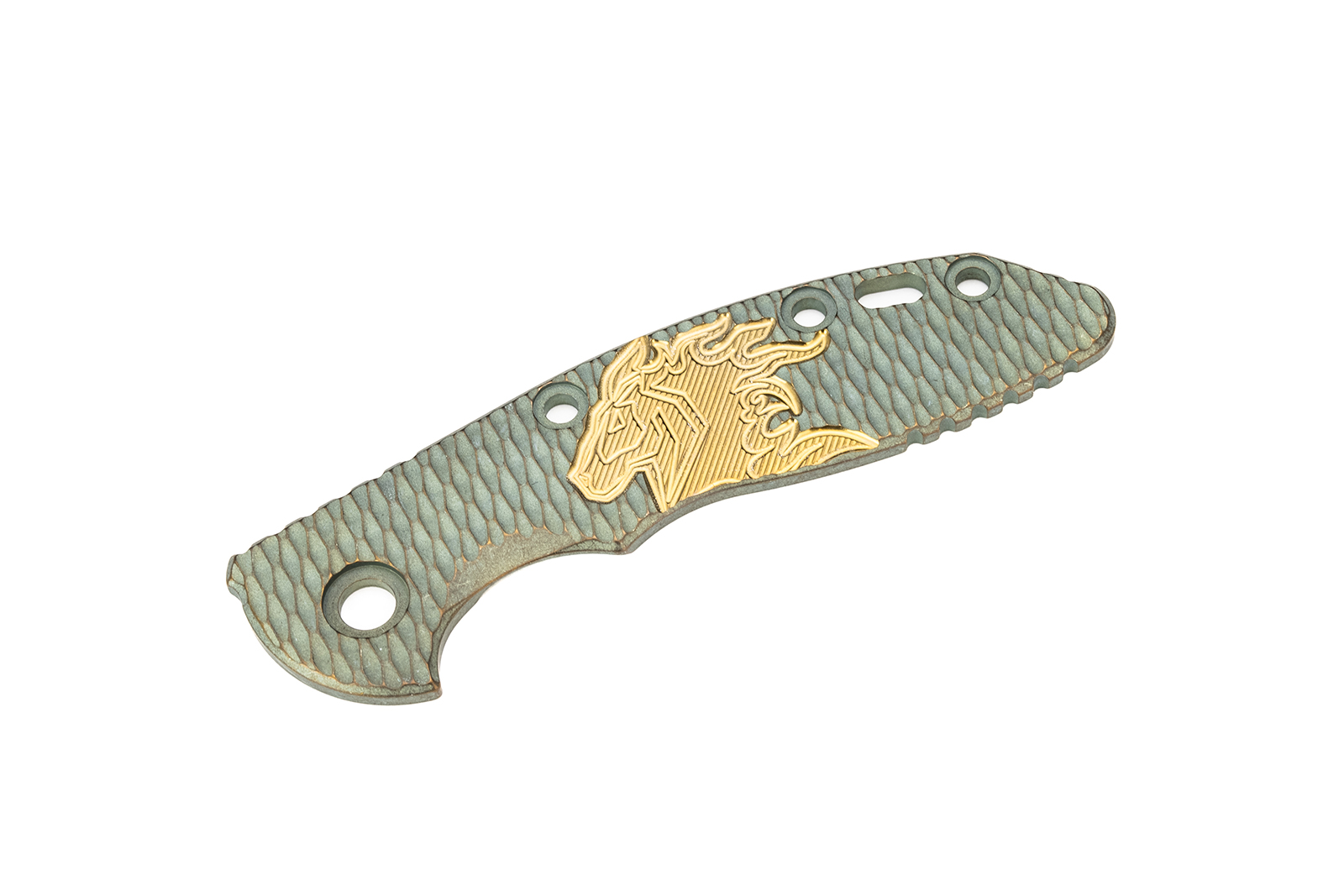 ExpProductCell_3.0" XM18 Titanium Scale-Engraved-Textured-Battle Green-Bronze