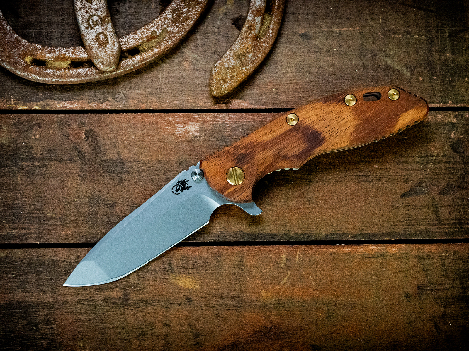 ExpProductCell_XM-18 3.5" Spanto-S45VN-Bead Blast Bronze-Special Laser-Koa-Brass Hardware