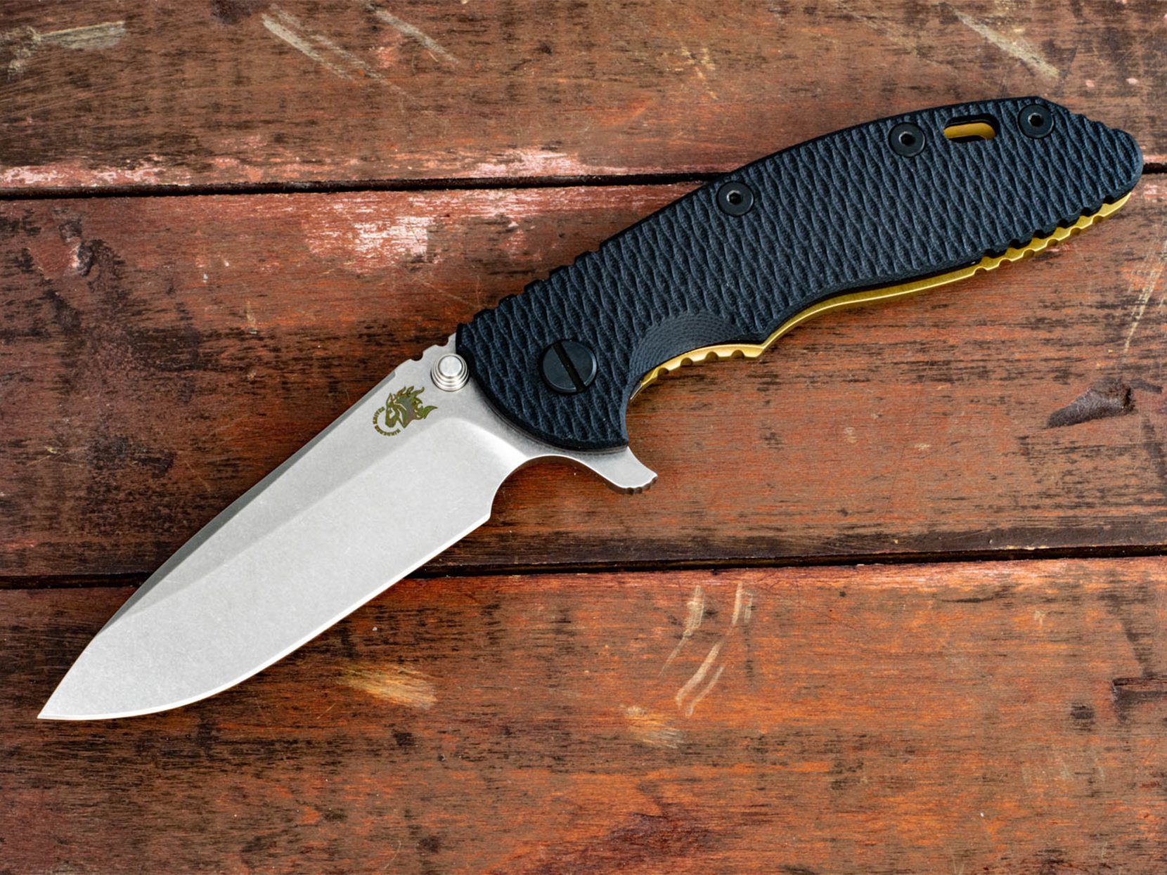 XM-18 3.5" Spearpoint-Containment Series-Gold Lockside-Black G-10 XM-18 3.5" Spearpoint-Containment Series-Gold Lockside-Black G-10