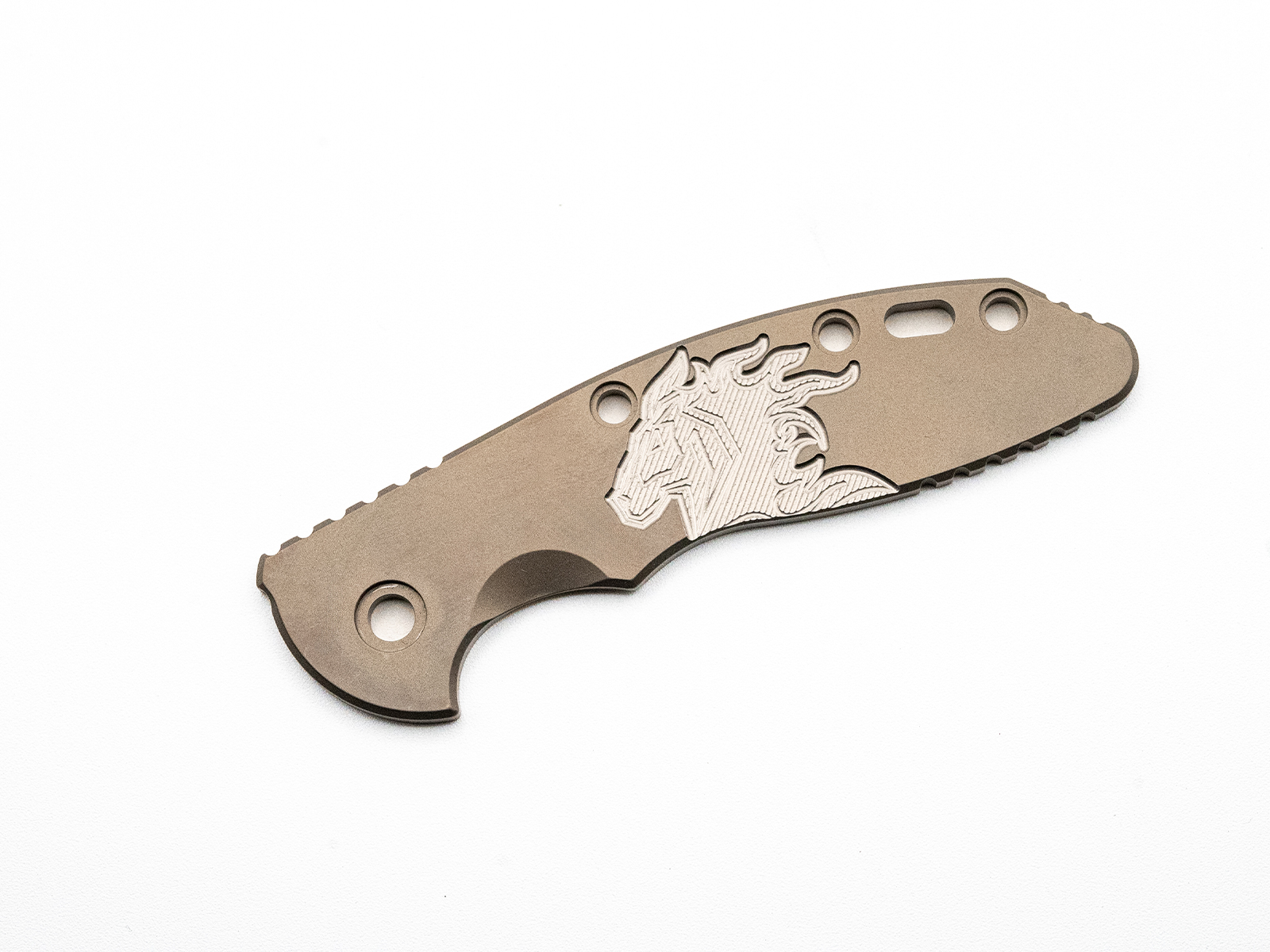 ExpProductCell_3.5" XM18 Titanium Scale-Milled Horse Head Logo-Smooth-Bead Blast Bronze-Silver/Silver