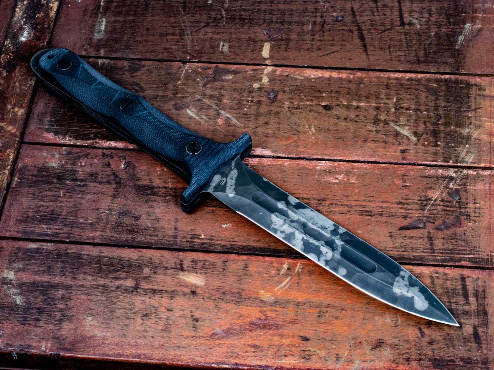 Rick Hinderer Knives "EK" Dagger-Battle Field Pickup-BPU379-01 Tool Steel-Black Micarta Rick Hinderer Knives "EK" Dagger-Battle Field Pickup-BPU379-01 Tool Steel-Black Micarta