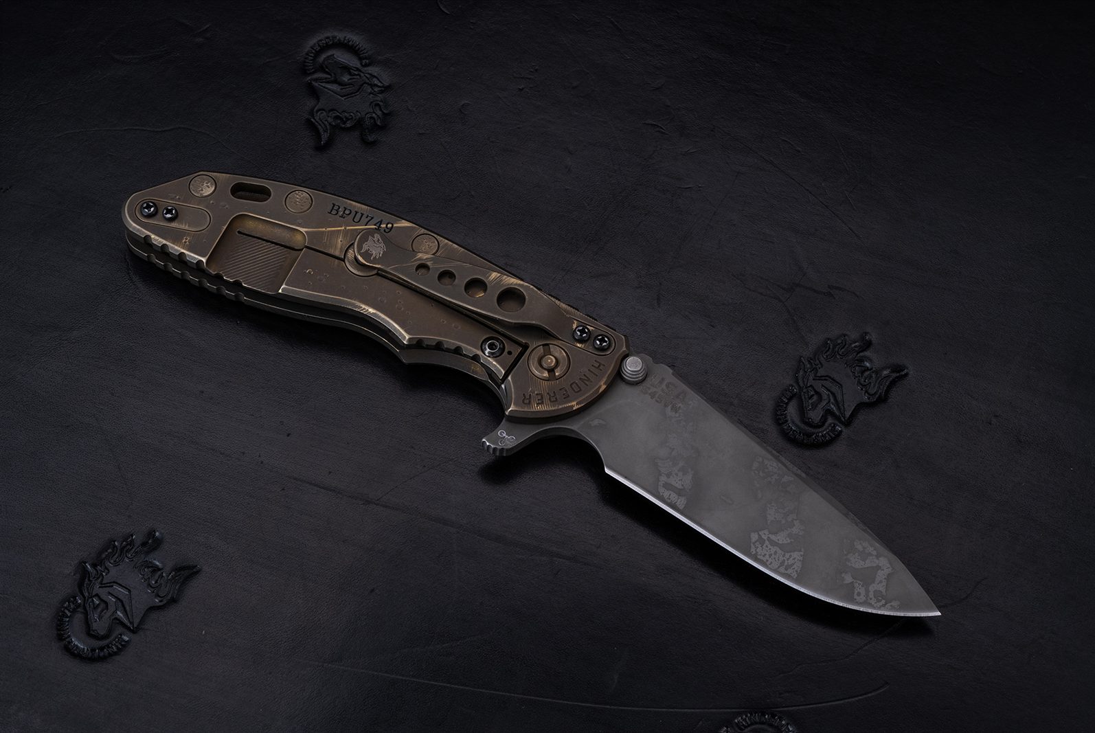 XM-18 3.5" Spearpoint-S45VN-749-Full TI Bronze XM-18 3.5" Spearpoint-S45VN-749-Full TI Bronze