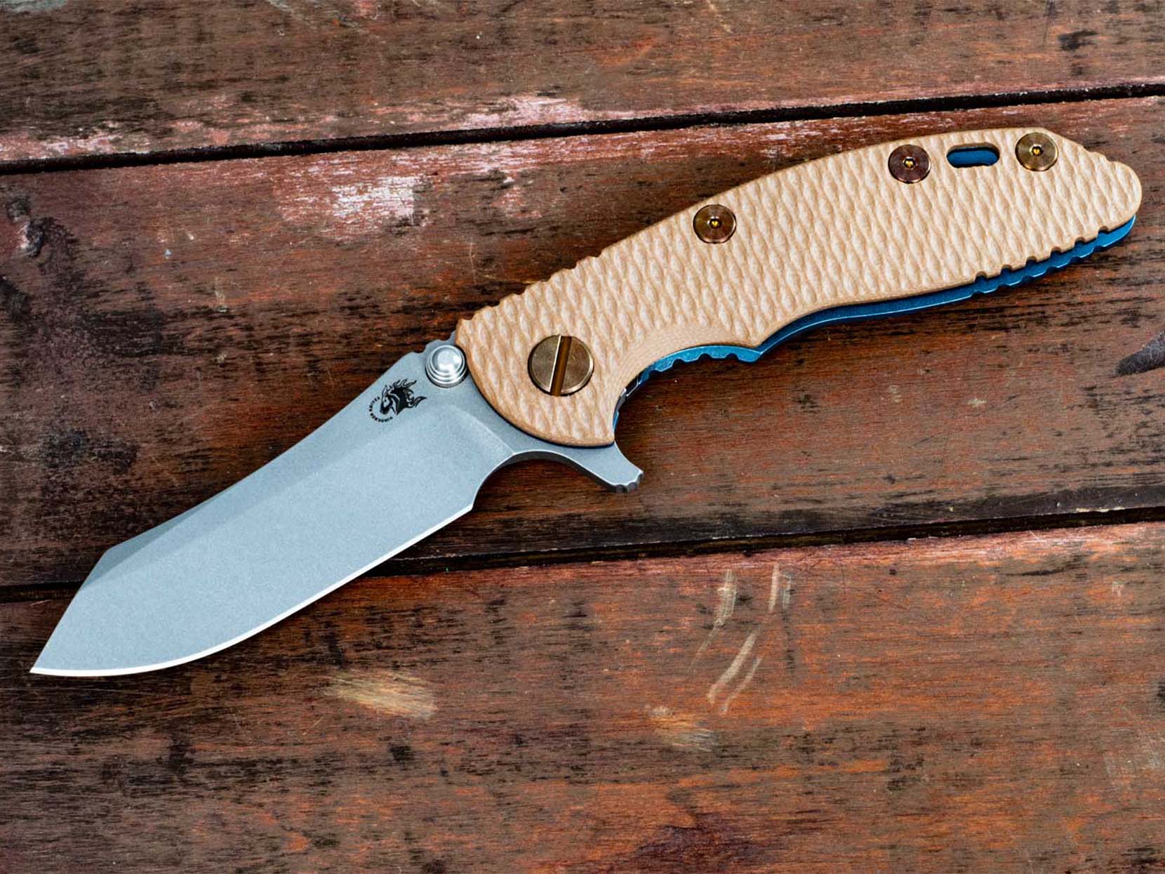 XM-18 3" Skinner-Chaos Paws-Working Finish-Battle Blue/Bronze-Coyote G10 XM-18 3" Skinner-Chaos Paws-Working Finish-Battle Blue/Bronze-Coyote G10