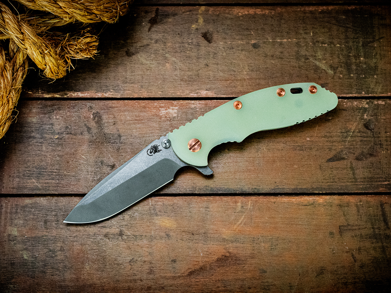 ExpProductCell_XM-18 3.5"-20CV-Spanto-Working Finish Two Tone-Stonewash Light Green-Smooth Translucent G10-Copper Hardware