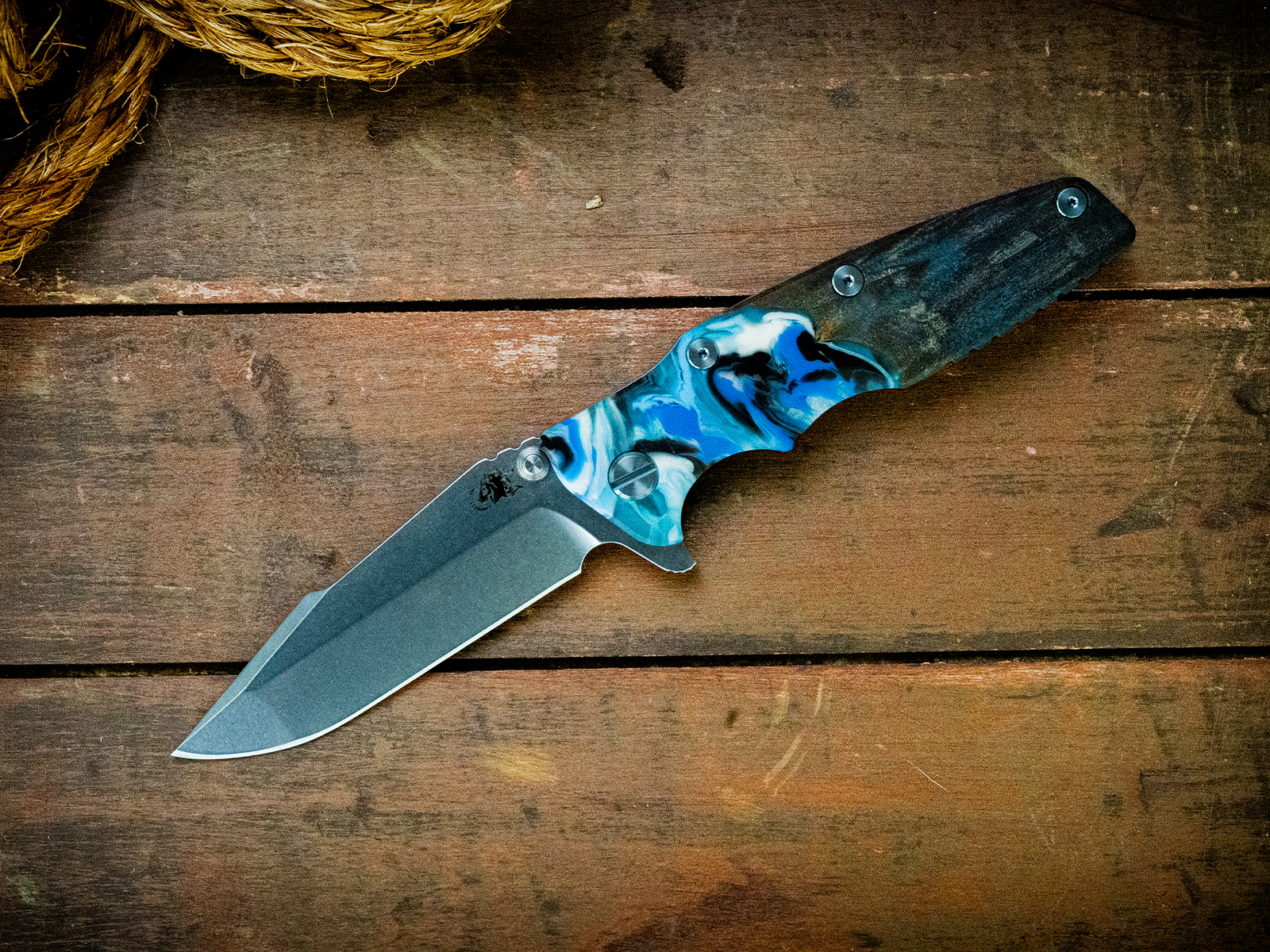 Eklipse-S45VN-Harpoon Spanto-Textured Stonewash Light Blue-Wood/Resin-Light Blue Hardware Eklipse-S45VN-Harpoon Spanto-Textured Stonewash Light Blue-Wood/Resin-Light Blue Hardware