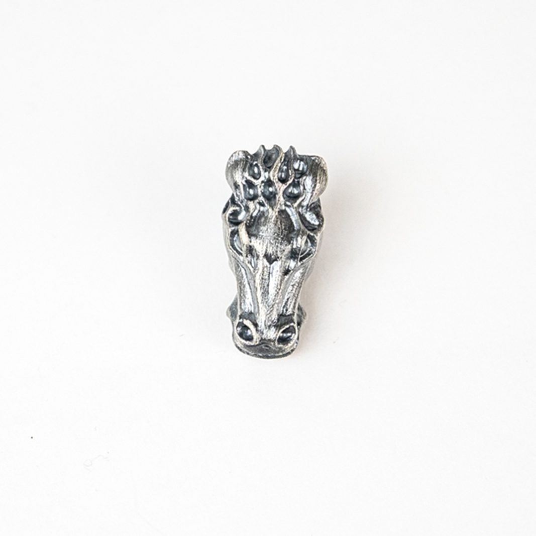 Hinderer Knives/Steel Flame-Horsehead Lanyard Bead-Silver Hinderer Knives/Steel Flame-Horsehead Lanyard Bead-Silver