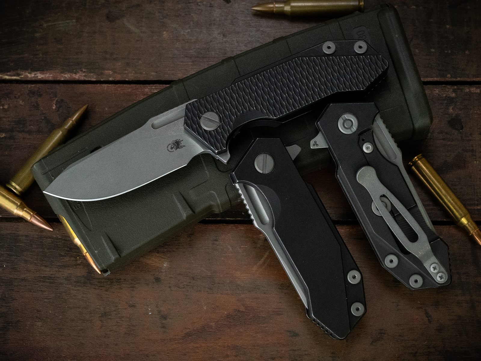 Halftrack-Slicer-Flat Ground-Magnacut-Full Ti Battle Black-Working Finish Blade/Hardware
