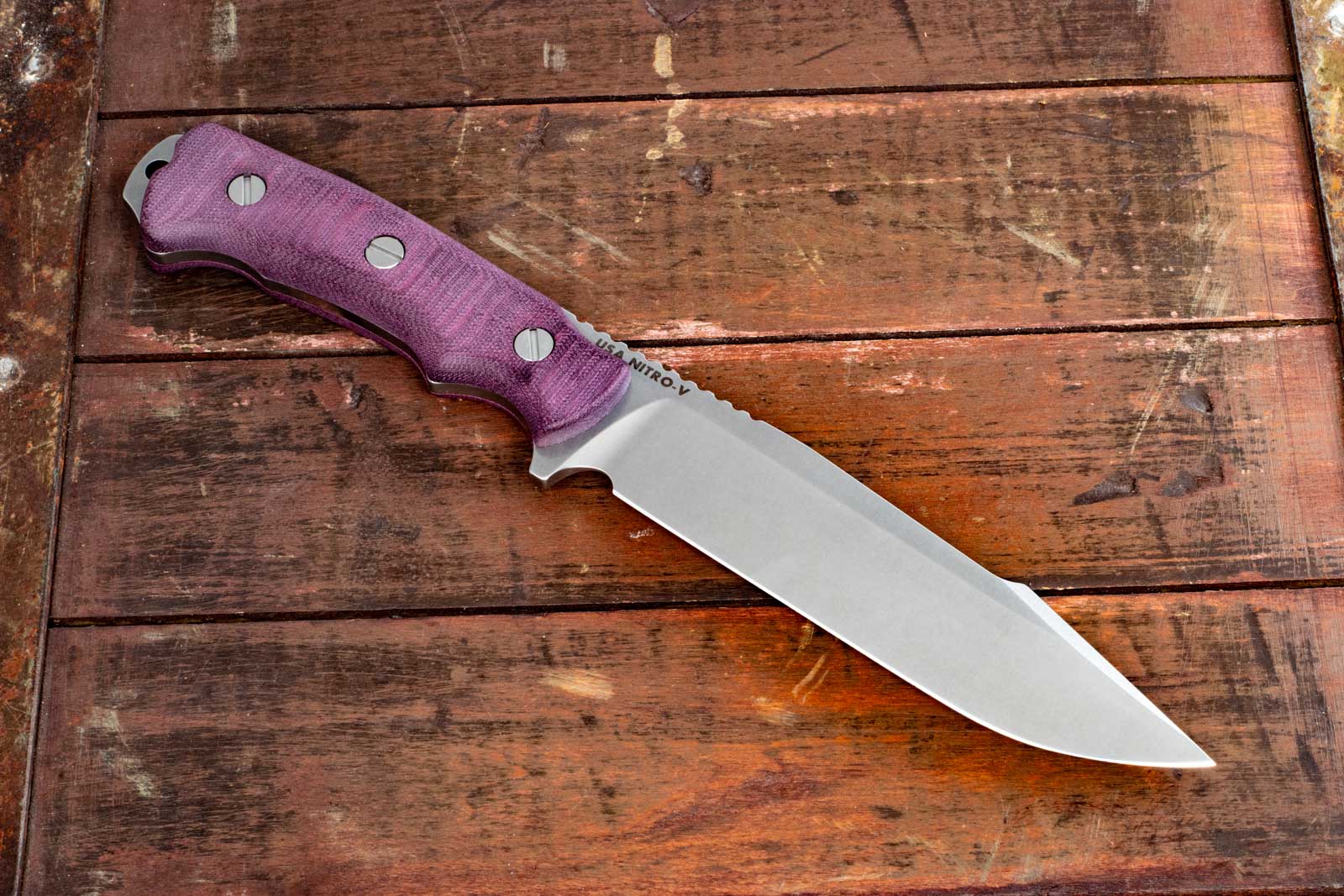 FieldTac-Harpoon Spearpoint-Stonewash-Burgundy Micarta FieldTac-Harpoon Spearpoint-Stonewash-Burgundy Micarta