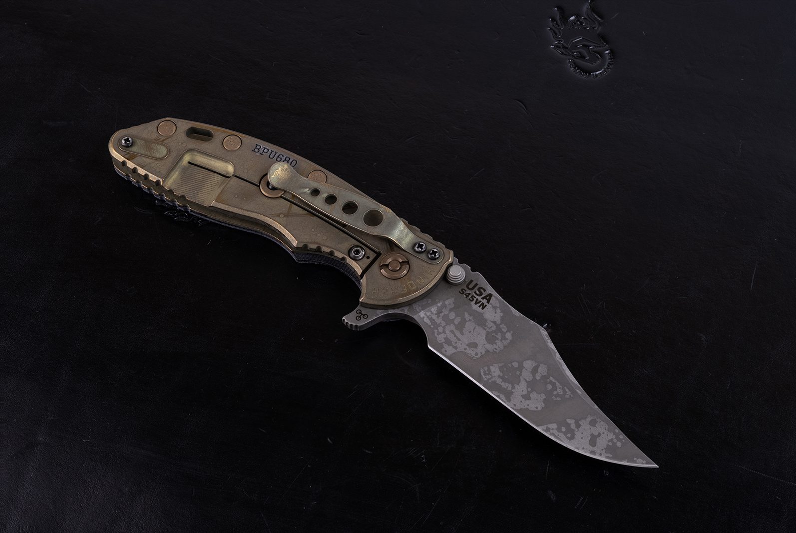XM-18 3.5" Bowie-S45VN-Smooth Black Micarta-680