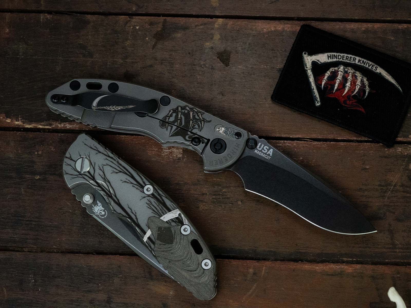 ExpProductCell_XM-18 3.5" Non-Flipper Recurve-Magnacut-Grim Reaper-Stonewash Graphite DLC-Working Finish Handle-WITH PATCH ExpProductCell_XM-18 3.5" Non-Flipper Recurve-Magnacut-Grim Reaper-Stonewash Graphite DLC-Working Finish Handle-WITH PATCH