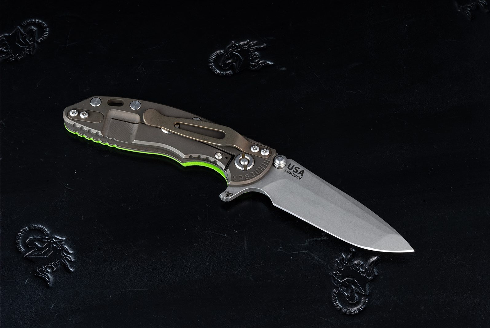 XM-18 3.0" Spanto-Battle Bronze-Lime Green G10 XM-18 3.0" Spanto-Battle Bronze-Lime Green G10