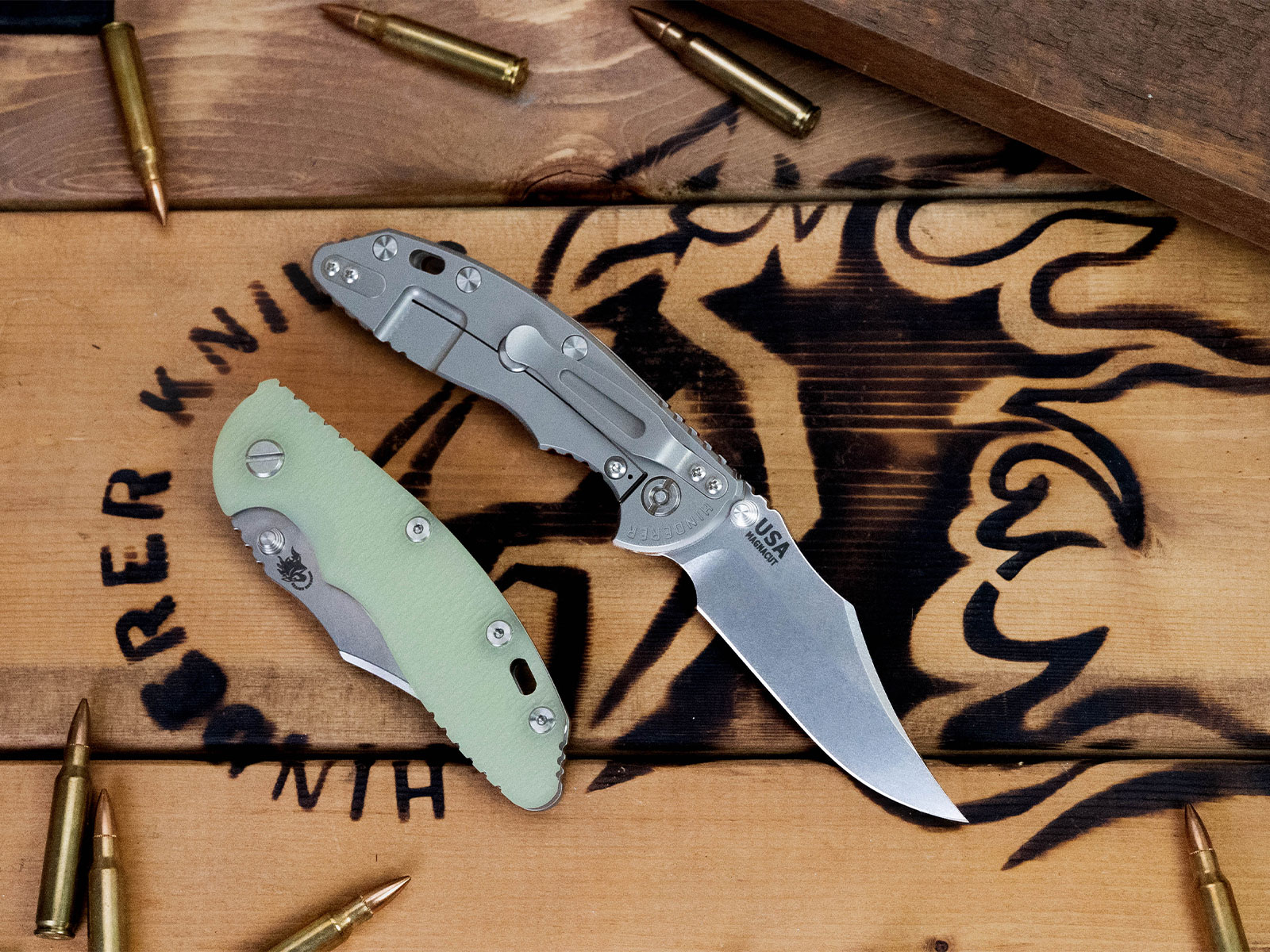 ExpProductCell_XM-18 3.5" Bowie-Non Flipper-Magnacut-Stonewash Blade-Bead Blast-G10