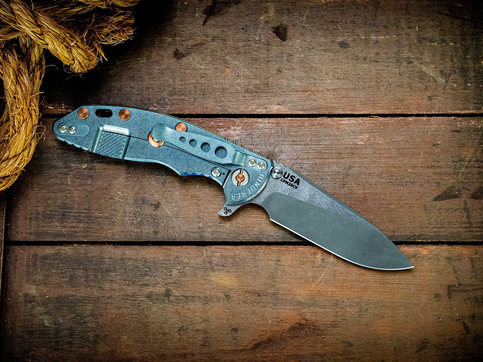 ExpProductCell_XM-18 3.5"-20CV-Slicer-Hollow Ground-Working Finish Two Tone Blade-Stonewash Light Blue-Blue G10-Copper Hardware
