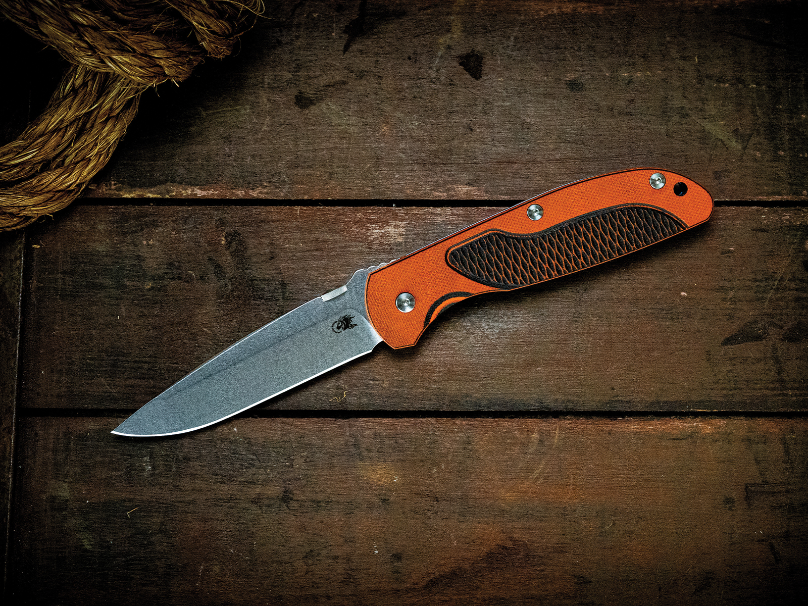 Firetac Spanto-20CV-Stonewash Blue-Orange/Black G10