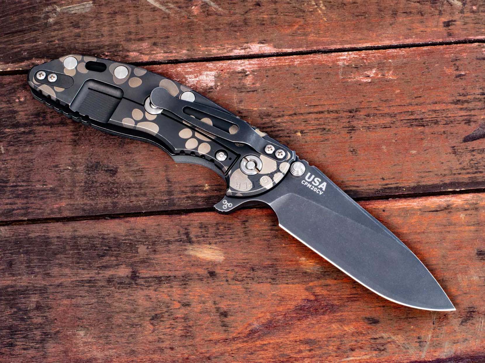 XM-18 3.5" Slicer-Battle Black-Chaos Dog Paw-Translucent G10 XM-18 3.5" Slicer-Battle Black-Chaos Dog Paw-Translucent G10