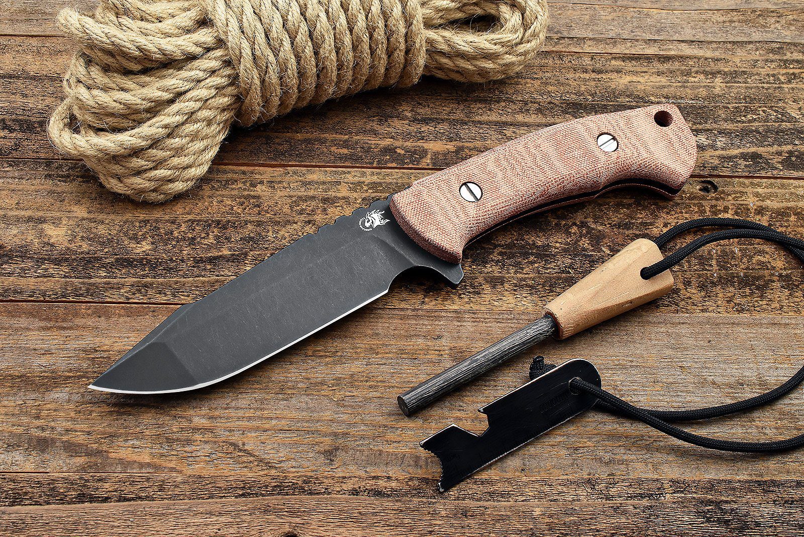 The Ranch Harpoon Spanto -Battle Black- Red Canvas Micarta The Ranch Harpoon Spanto -Battle Black- Red Canvas Micarta