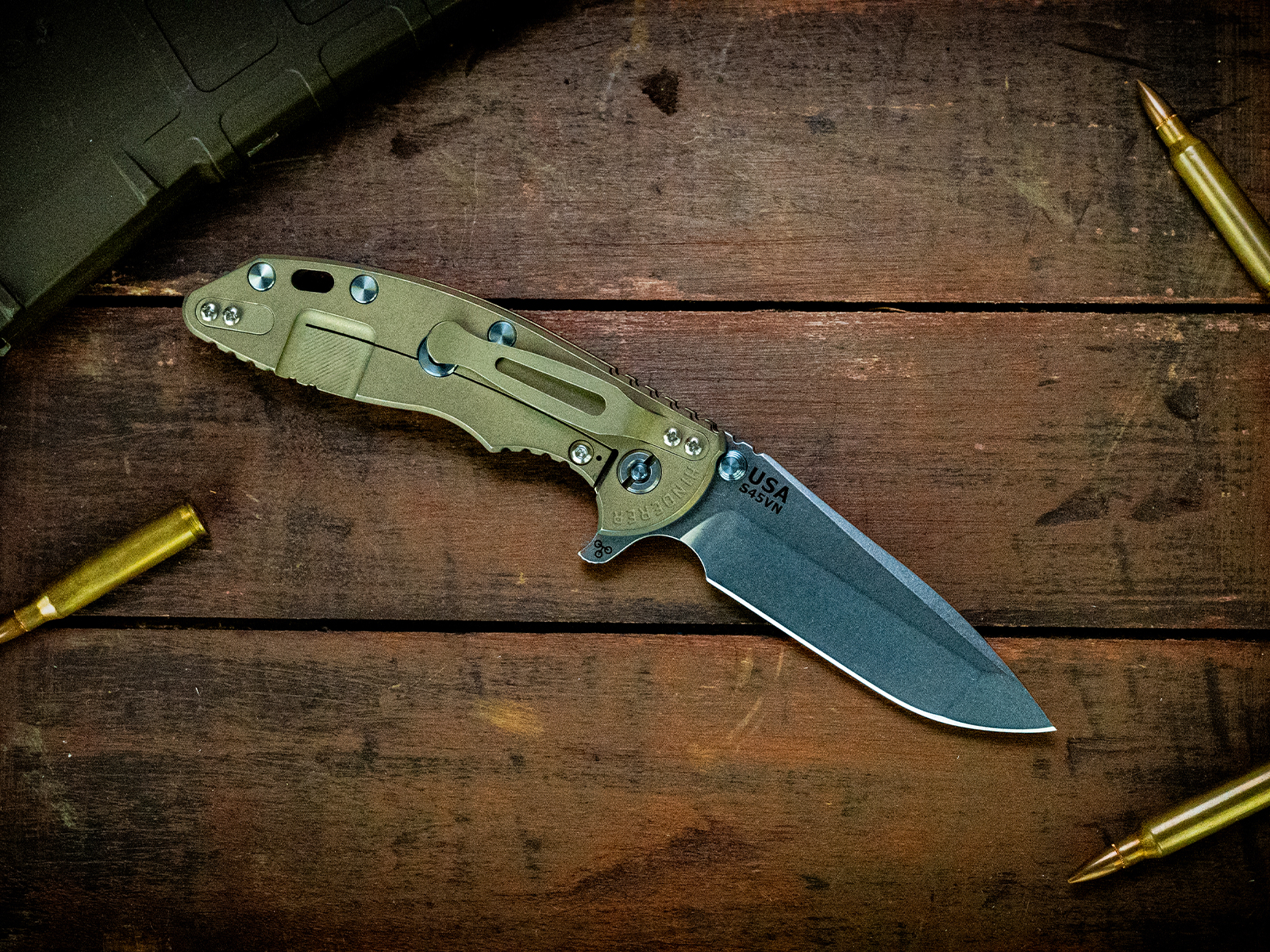 ExpProductCell_XM-18 3.5" Spanto-S45VN-Stonewash Blade-Battle Green-Smooth Black G10-Ti Light blue Hardware/TS