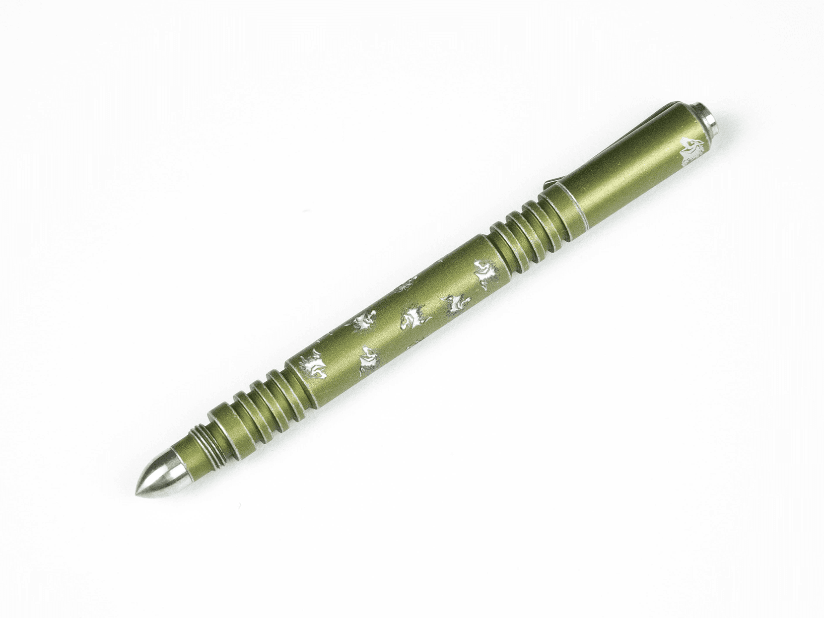 ExpProductCell_Investigator Pen-Chaos Horse Logo- Aluminum-Battle OD Green