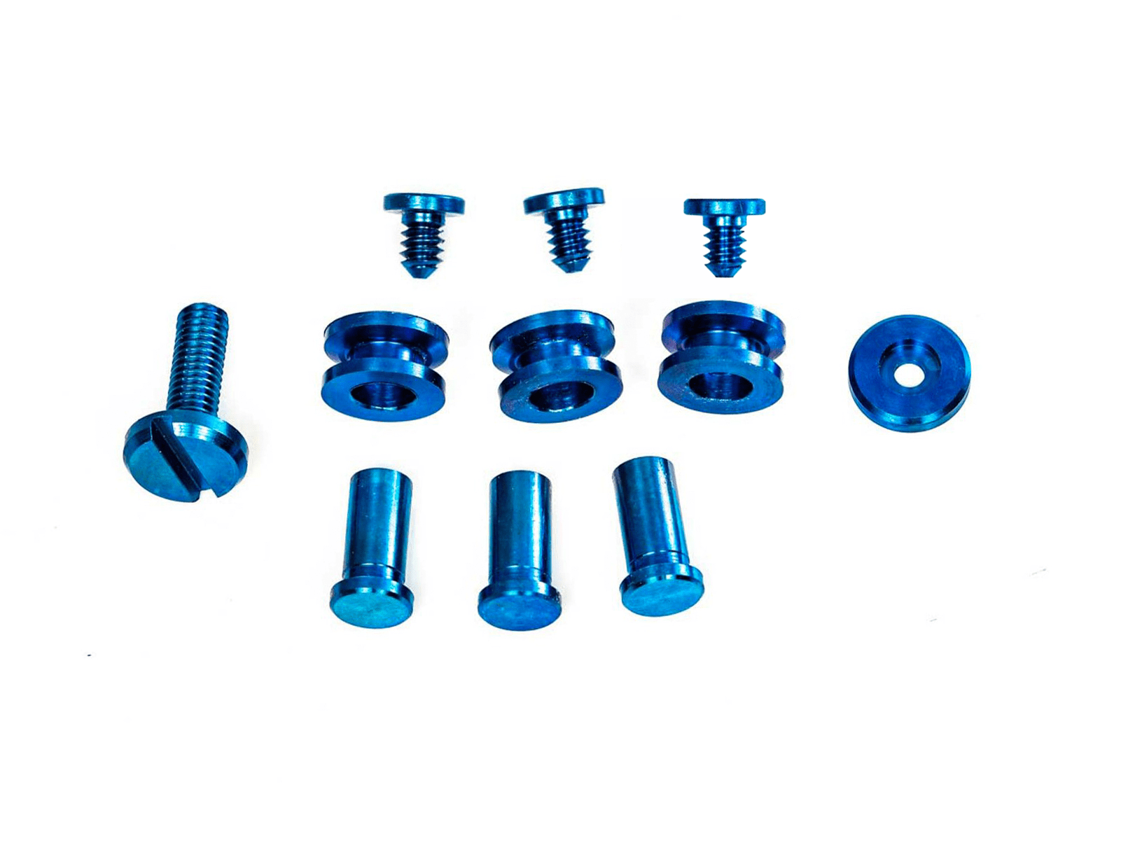 XM-18 3.0" Complete Hardware Kit-Titanium-Blue XM-18 3.0" Complete Hardware Kit-Titanium-Blue