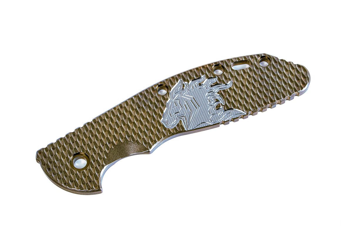XM-24-Titanium Scale-Textured-Milled Horse Head Logo-Stonewash Bronze-Silver/Silver XM-24-Titanium Scale-Textured-Milled Horse Head Logo-Stonewash Bronze-Silver/Silver