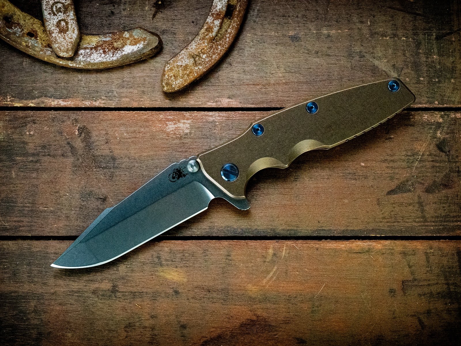 ExpProductCell_Eklipse-Harpoon Spanto-S45VN-Full Ti Stonewash Bronze-Blue Ti Hardware