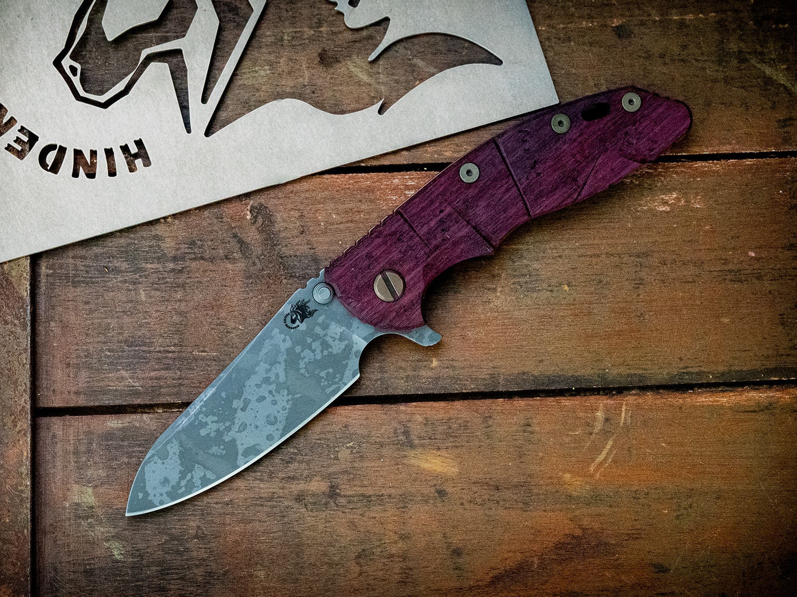 XM-18 3.5" Sheepsfoot-S45VN-BPU795-Purpleheart XM-18 3.5" Sheepsfoot-S45VN-BPU795-Purpleheart