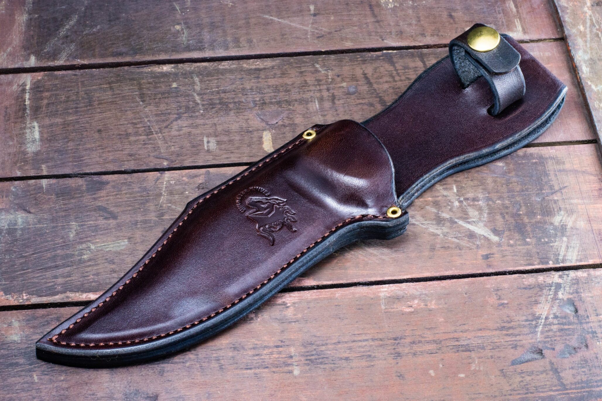 ExpProductCell_The Ranch Bowie Leather Sheath Left handed- Brown