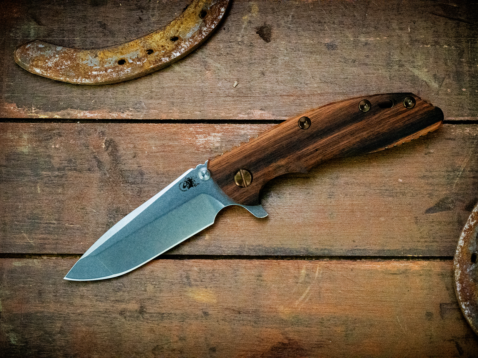 XM-18 3.5" Spanto-Stonewash Gold-Macassar Ebony-Bronze Ti Hardware XM-18 3.5" Spanto-Stonewash Gold-Macassar Ebony-Bronze Ti Hardware
