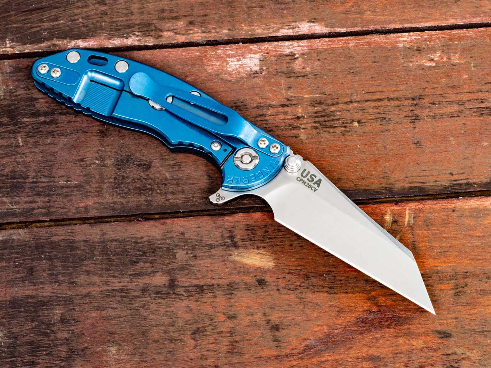 XM-18 3" Wharncliffe-Stonewash Blue-G10